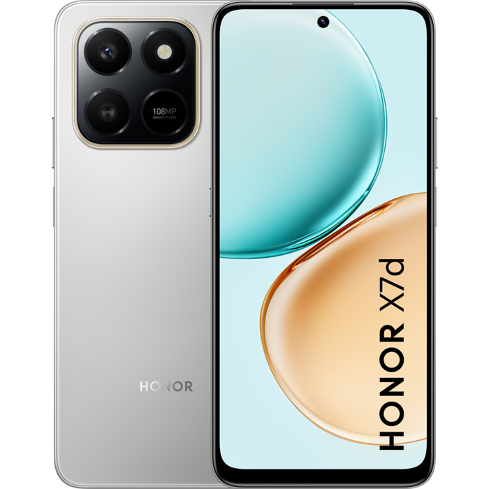 Смартфон Honor X7D 128/6 METEOR SILVER , 128 GB, 6 GB