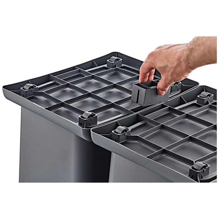КОШ ЗА ОТПАДЪЦИ РАЗДЕЛНО СЪБИРАНЕ 3 X 40L СИВ HORECANO
