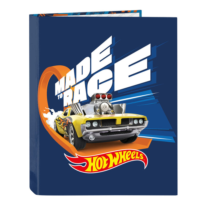 Папка с пръстени Hot Wheels Speed club Оранжев Морско син A4 (26.5 x 33 x 4 cm)