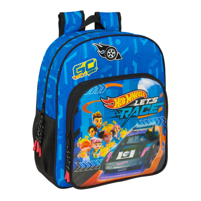 Училищна чанта Hot Wheels Let's race Син Черен 32 x 38 x 12 cm
