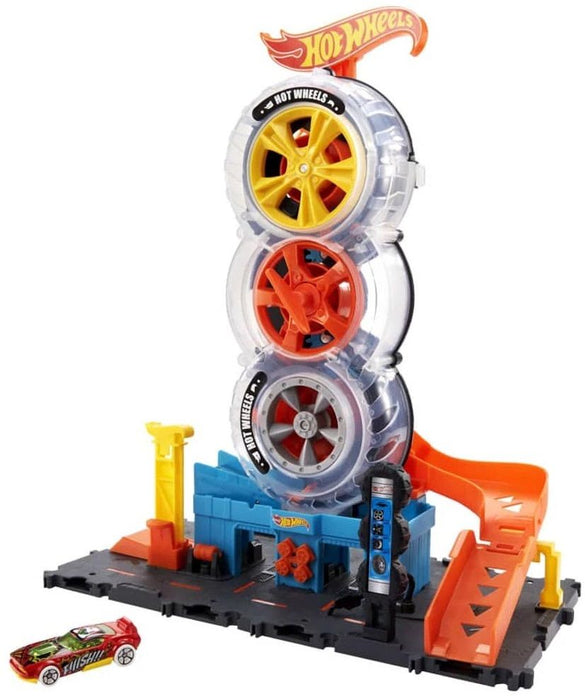 Игрален комплект Mattel Hot Wheels - Mодерен градски център за гуми