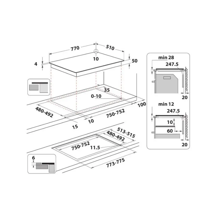 Hotpoint Ariston HS 1377C CPNE Черен Зонален индукционен