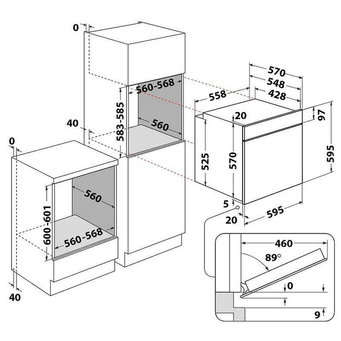 Фурна за вграждане Hotpoint-Ariston HAO 258HSU1F X (ST) , Push бутони , 71 , А+ , Hydrolitic