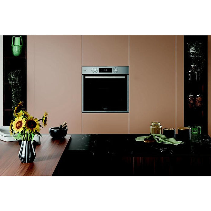 Фурна за вграждане Hotpoint-Ariston HAO 458HSU1F X. , Push бутони , 71 , А+ , Водно почистване