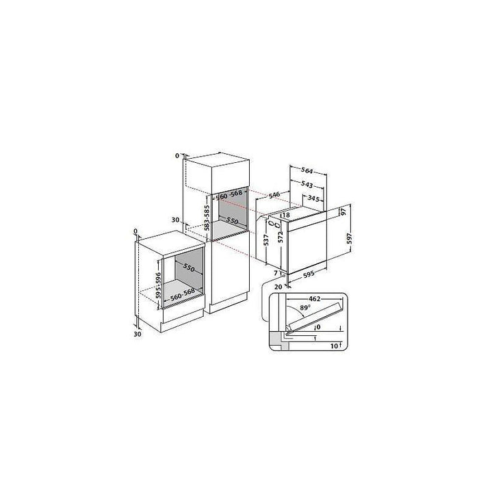 Фурна за вграждане Hotpoint-Ariston HAOI 5S8HM1BA (ST) , Електронно , 73 , А+ , Hydrolitic