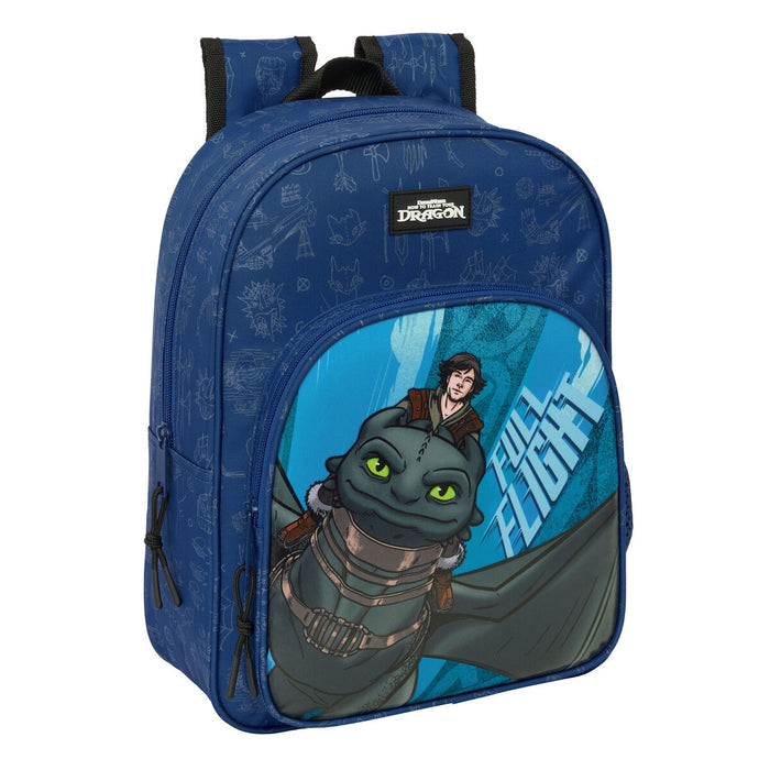 Училищна чанта How to Train Your Dragon Тъмно синьо 26 x 34 x 11 cm