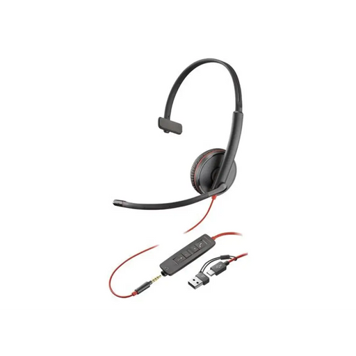 HP Poly Blackwire 3215 Monaural USB-C слушалка + 3,5 мм