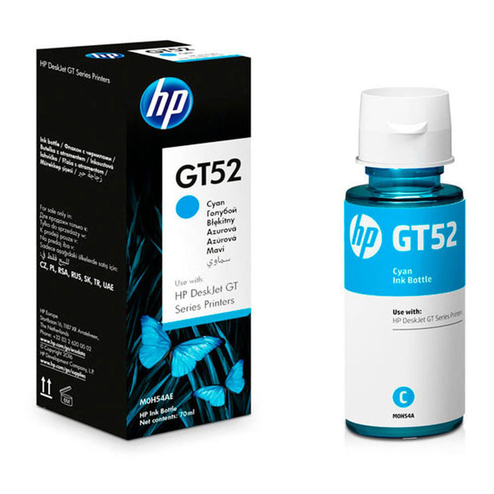 Бутилка с оригинално мастило HP GT52 Cyan