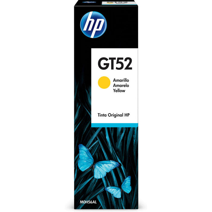 Бутилка с жълто оригинално мастило HP GT52