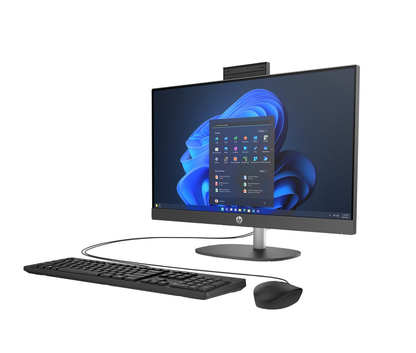 Настолен компютър HP ProOne 245 G10, AMD Ryzen™ 7 7730U, 60,5 см (23,8"), 1920 x 1080 пиксела, 16 GB DDR4-SDRAM, 512 GB SSD, Windows 11 Pro, Wi-Fi 6 (802.11ax), Сив