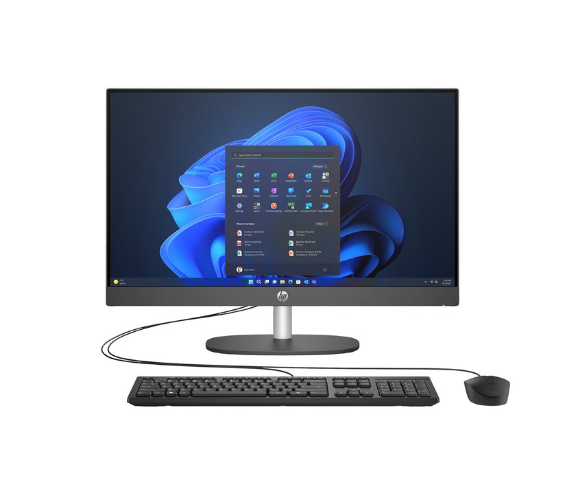 Настолен компютър HP ProOne 245 G10, AMD Ryzen™ 7 7730U, 60,5 см (23,8"), 1920 x 1080 пиксела, 16 GB DDR4-SDRAM, 512 GB SSD, Windows 11 Pro, Wi-Fi 6 (802.11ax), Сив