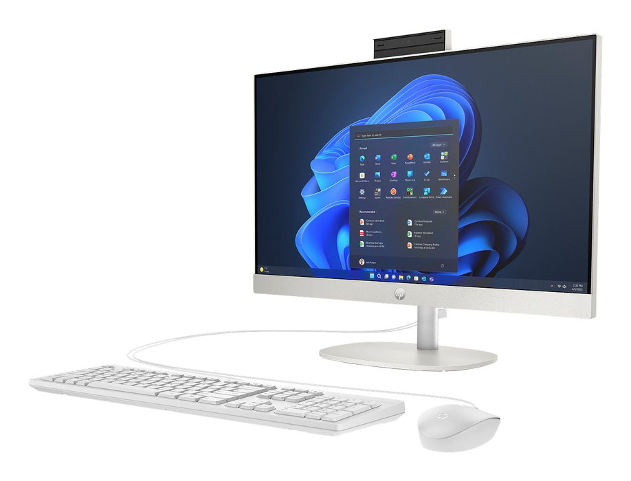 Настолен компютър HP ProOne 245 G10, AMD Ryzen™ 7 7730U, 60,5 см (23,8"), 1920 x 1080 пиксела, 16 GB DDR4-SDRAM, 512 GB SSD, Windows 11 Pro, Wi-Fi 6 (802.11ax)