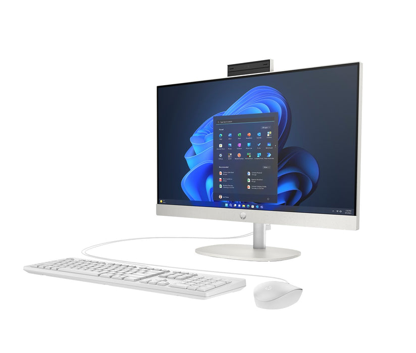 HP ProOne 240 G10 AiO Ultra 5 125U 23.8"FHD IPS 250nits AG 16GB DDR5 5600 SSD512 Xe Graphics Kb+Mouse Cam 5Mpx W11Pro Черен 3Y OnSite