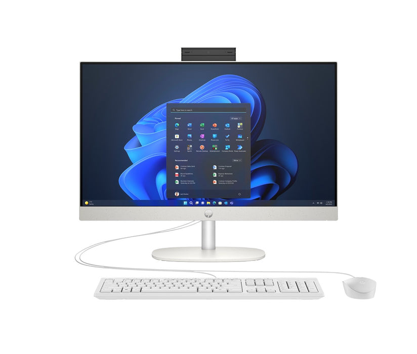 HP ProOne 240 G10 AiO Ultra 5 125U 23.8"FHD IPS 250nits AG 16GB DDR5 5600 SSD512 Xe Graphics Kb+Mouse Cam 5Mpx W11Pro Черен 3Y OnSite