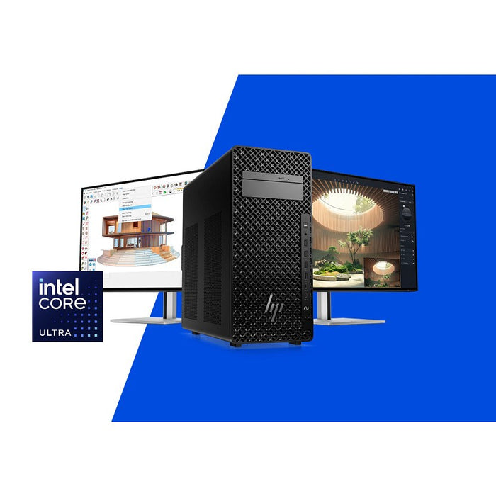 HP Z2 Tower G1i Intel Core Ultra 7 265 32 GB DDR5-SDRAM 1 TB SSD Ubuntu Linux AI работна станция, AI компютър Черен