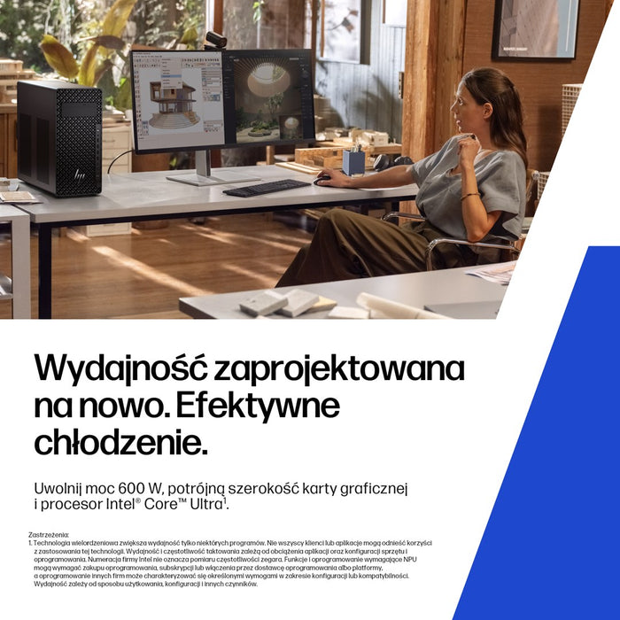 HP Z2 Tower G1i Intel Core Ultra 7 265 32 GB DDR5-SDRAM 1 TB SSD Ubuntu Linux AI работна станция, AI компютър Черен