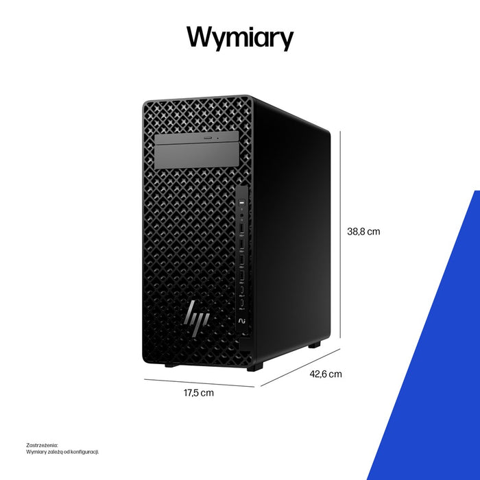 HP Z2 Tower G1i Intel Core Ultra 7 265 32 GB DDR5-SDRAM 1 TB SSD Ubuntu Linux AI работна станция, AI компютър Черен