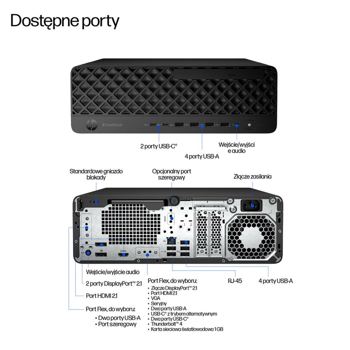 HP EliteDesk 8 SFF G1i Ultra 7 265 16GB DDR5 5600 SSD1TB Arc W11Pro 3 години на място