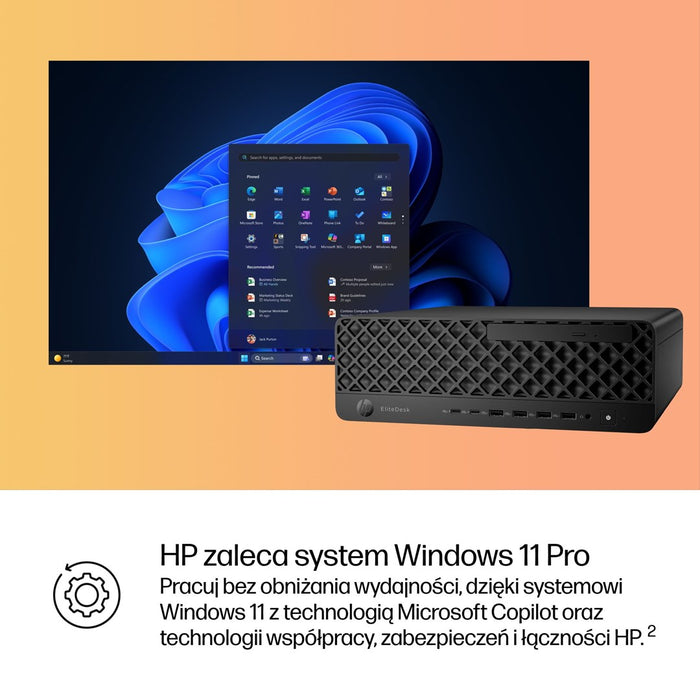 HP EliteDesk 8 SFF G1i Ultra 7 265 16GB DDR5 5600 SSD1TB Arc W11Pro 3 години на място