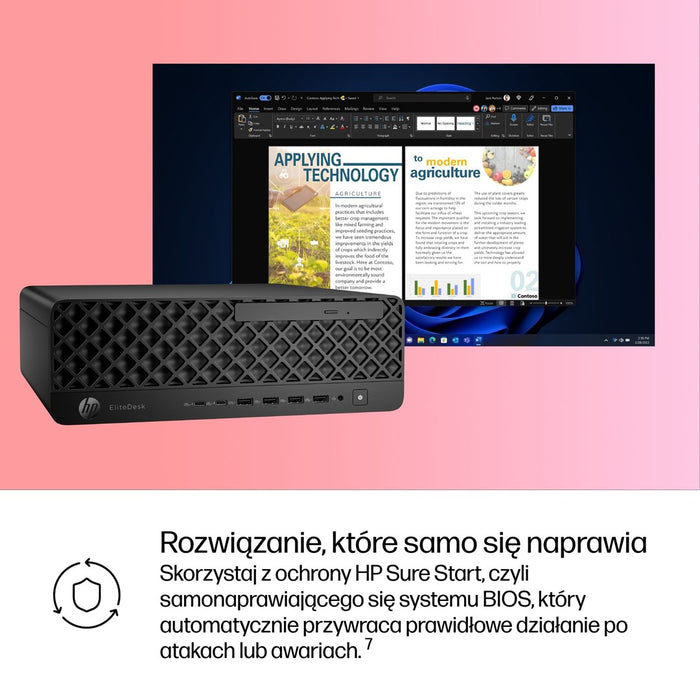 HP EliteDesk 8 SFF G1i Ultra 7 265 16GB DDR5 5600 SSD1TB Arc W11Pro 3 години на място