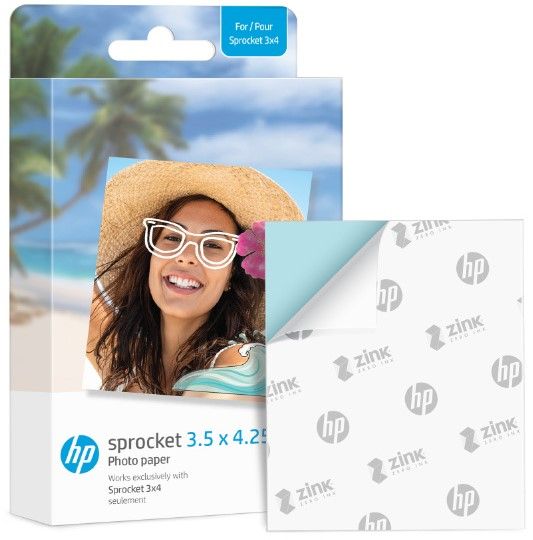 Хартия HP - Sprocket, 3.50 x 4.25", 50 броя