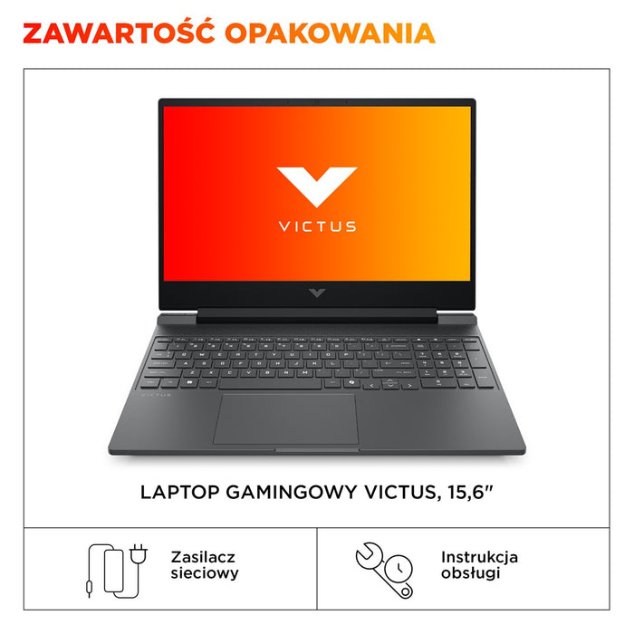 HP Victus 15-fb3040nw Ryzen 7 7445HS 15,6" IPS 144Hz 300nits AG 16GB DDR5 5600 SSD512 RTX4050_6GB Cam 720p 70Wh NoOS Сив 2Y