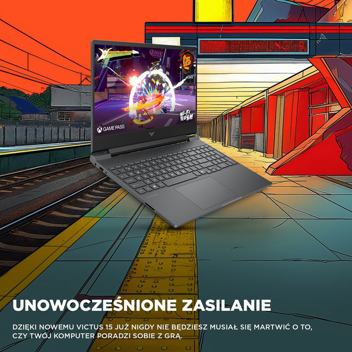 HP Victus 15-fb3231nw Ryzen 7 7445HS 15,6"FHD IPS 144Hz 300nits AG 16GB DDR5 5600 SSD512 RTX4050_6GB Cam 720p 70Wh Win11 Сив 2Y