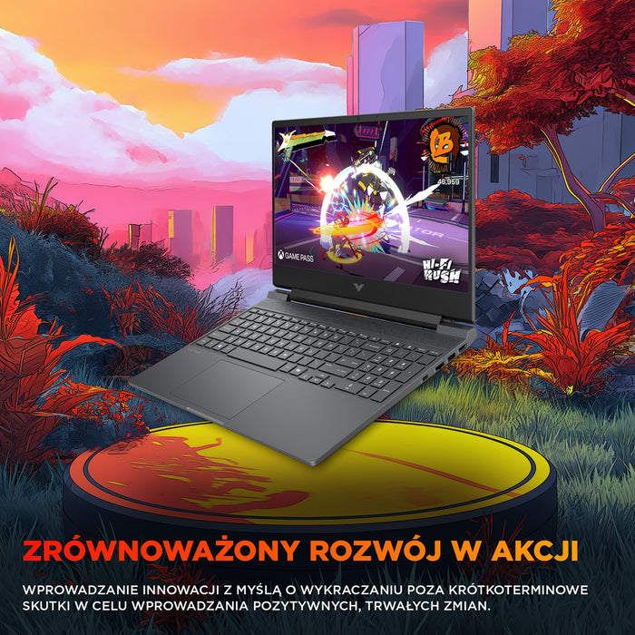HP Victus 15-fb3231nw Ryzen 7 7445HS 15,6"FHD IPS 144Hz 300nits AG 16GB DDR5 5600 SSD512 RTX4050_6GB Cam 720p 70Wh Win11 Сив 2Y