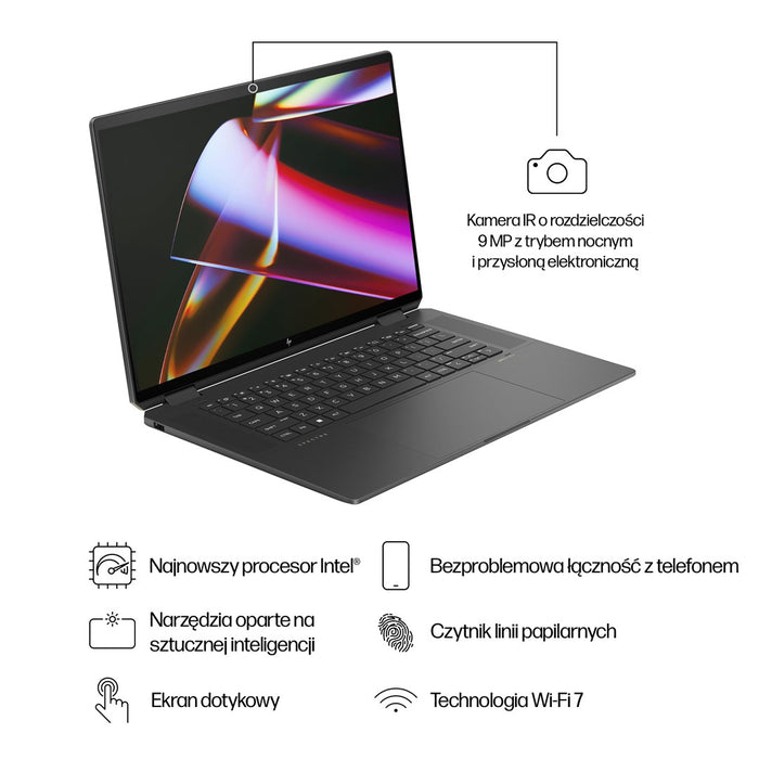 HP Spectre x360 16-aa0233nw Ultra 7 155H 16" 2.8K сензорен OLED 120Hz AG 16GB DDR5 6400 SSD1TB RTX 4050_6GB камера 9MP 83Wh W11Pro 2Y