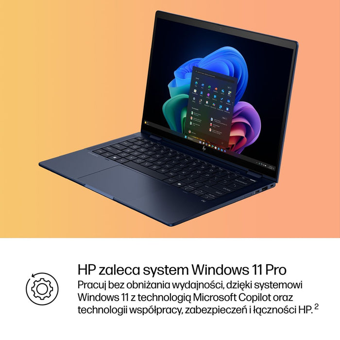 HP EliteBook X G1i Flip Ultra 7 258V 14" 2.5K сензорен екран 800 нита 120Hz AG 32GB LPDDR5x-8533 SSD512 Intel Arc Cam IR 5 Mpx AI 68Wh W11Pro син алуминий 3-годишен на място