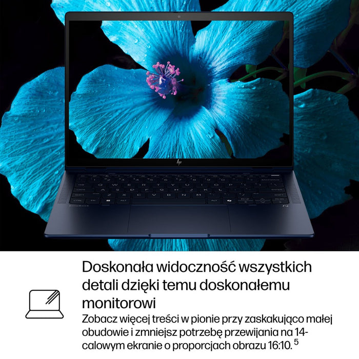 HP EliteBook X G1i Flip Ultra 7 258V 14" 2.5K сензорен екран 800 нита 120Hz AG 32GB LPDDR5x-8533 SSD512 Intel Arc Cam IR 5 Mpx AI 68Wh W11Pro син алуминий 3-годишен на място