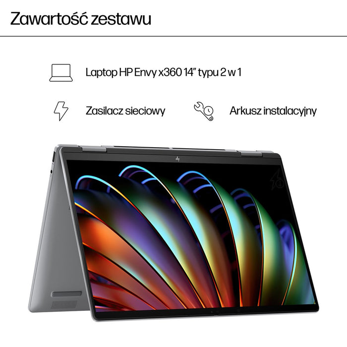 HP Envy x360 14-fa0016nw Ryzen 7 8840HS 14"WUXGA Touch 300nits 16GB LPDDR5-6400 SSD512 Radeon 780M Cam 5 Mpx IR 59Wh Win11 Meteor Silver Aluminum 2Y