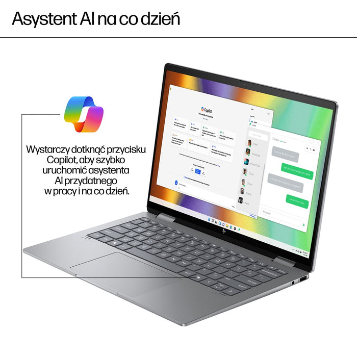 HP Envy x360 14-fa0016nw Ryzen 7 8840HS 14"WUXGA Touch 300nits 16GB LPDDR5-6400 SSD512 Radeon 780M Cam 5 Mpx IR 59Wh Win11 Meteor Silver Aluminum 2Y