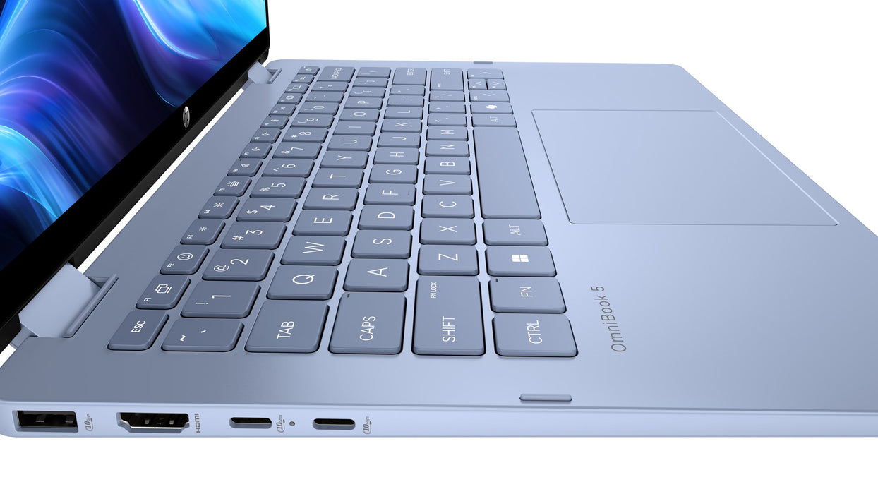 HP OmniBook 5 Flip 14-fp0004nw Core 5 120U 14"2K Touch IPS 300nits 16GB LPDDR5 5200 SSD512 Intel Graphics Cam 1080p 68Wh Win11 Blue Sky 2Y