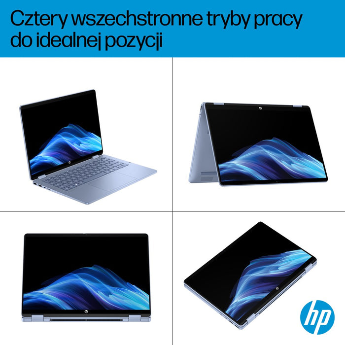 HP OmniBook 5 Flip 14-fp0004nw Core 5 120U 14"2K Touch IPS 300nits 16GB LPDDR5 5200 SSD512 Intel Graphics Cam 1080p 68Wh Win11 Blue Sky 2Y