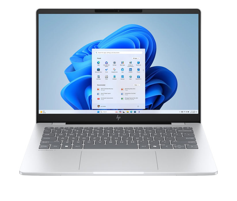 HP OmniBook 7 AI 14-fr0003nw Ultra 5 225U 14"2K OLED BV LBL 300nits 16GB LPDDR5-7467 SSD512 Intel Arc Cam 5 Mpx IR 68Wh W11Pro Glacial Silver 2Y
