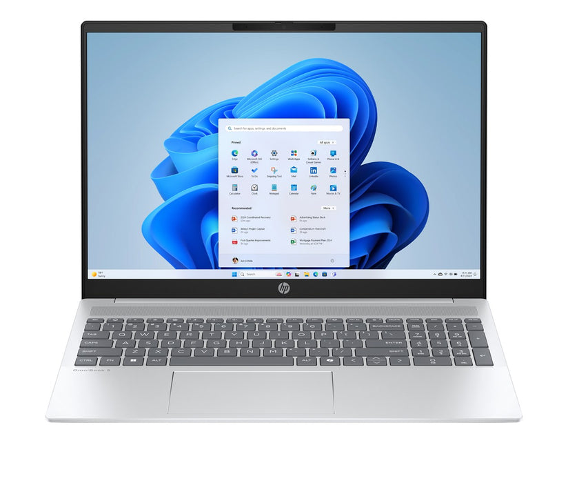 HP OmniBook 5 AI 16-af1216nw Ultra 7 255U 16" 2K OLED BV LBL 300nits 16GB LPDDR5-7467 SSD512 Intel Arc Cam 1080p 59Wh Win11 Glacial Silver 2Y