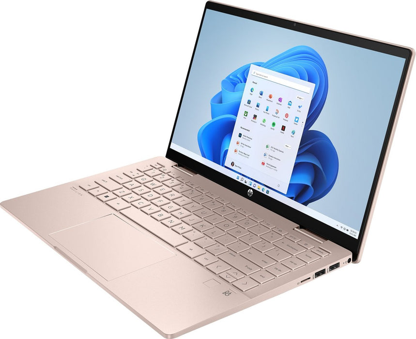 HP Pavilion x360 14-ek2000ny Core i5 120U 14" FHD Touch IPS 60Hz 300 нита 16GB DDR4 512GB SSD 5MP камера 43Wh Win11 Бледо златисто розово 2 години гаранция