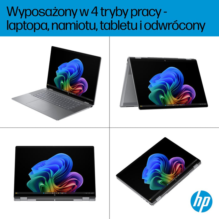 HP OmniBook X Flip 16-ar0016nw Ryzen AI 5 340 16.0"2K Touch OLED IPS 300nits AG 16GB LPDDR5X SSD1TB Radeon 840M Cam 5MPx + IR 68Wh Win11 Meteor Silver 2Y