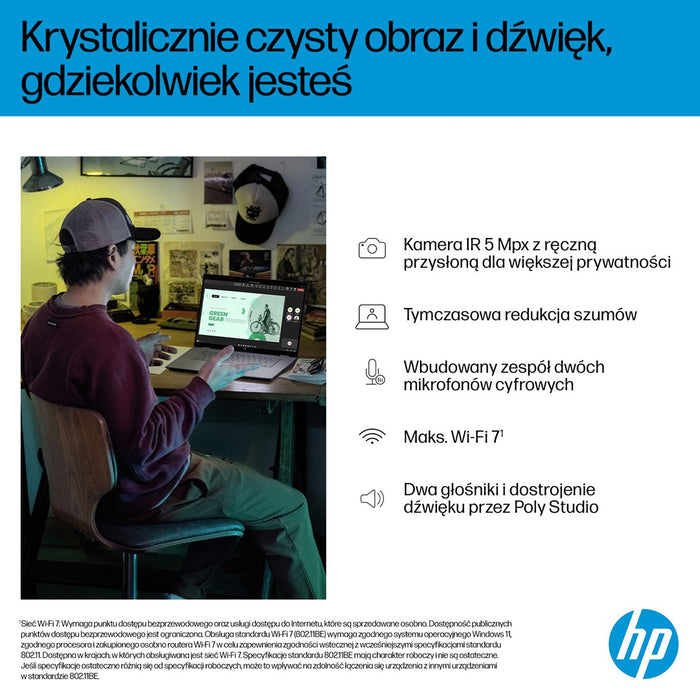 HP OmniBook X Flip 16-ar0016nw Ryzen AI 5 340 16.0"2K Touch OLED IPS 300nits AG 16GB LPDDR5X SSD1TB Radeon 840M Cam 5MPx + IR 68Wh Win11 Meteor Silver 2Y