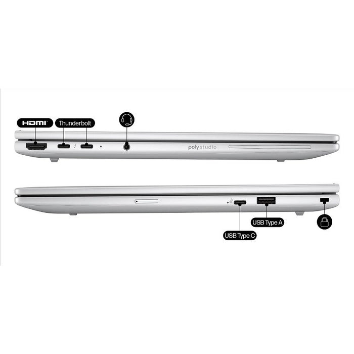 HP EliteBook 8 G1i Ultra 7 255U 14" WUXGA 400nits AG LBL 32GB DDR5 5600 SSD512 Intel Arc Cam 5MP+IR+ISP 62Wh W11Pro Glacier Silver Aluminum 3Y OnSite