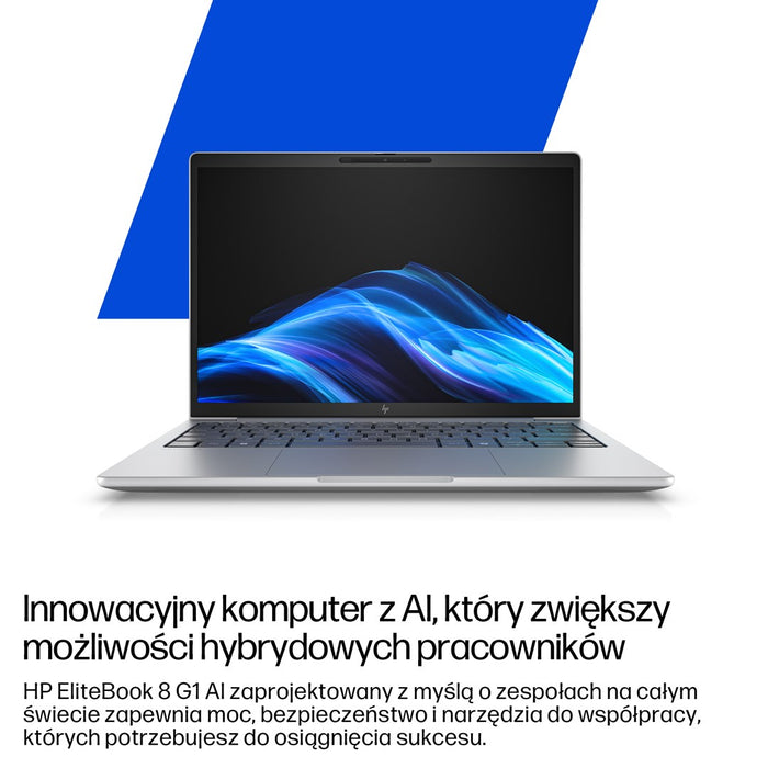 HP EliteBook 8 G1i Ultra 7 255U 14" WUXGA 400nits AG LBL 32GB DDR5 5600 SSD512 Intel Arc Cam 5MP+IR+ISP 62Wh W11Pro Glacier Silver Aluminum 3Y OnSite