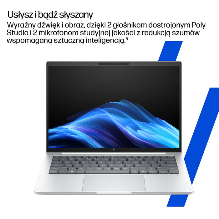 HP EliteBook 8 G1i Ultra 7 258V 14" WUXGA 400nits AG LBL 32GB LPDDR5x-8533 SSD512 Intel Arc Cam 5MP+IR+ISP 62Wh W11Pro Glacier Silver Aluminum 3Y OnSite