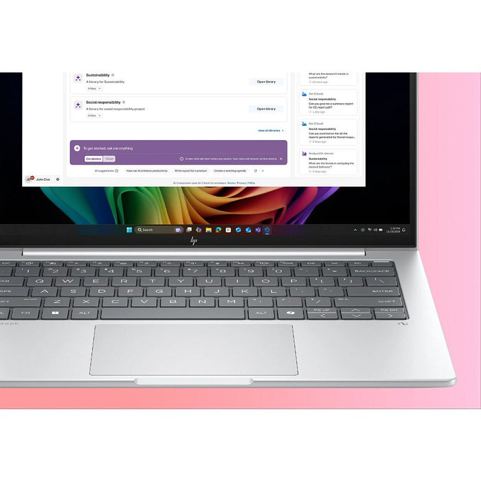 HP EliteBook 8 G1i Ultra 7 258V 14" WUXGA 400nits AG LBL 32GB LPDDR5x-8533 SSD512 Intel Arc Cam 5MP+IR+ISP 62Wh W11Pro Glacier Silver Aluminum 3Y OnSite