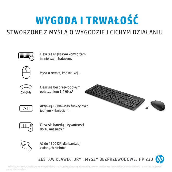 Комбинация от безжична мишка и клавиатура HP 230