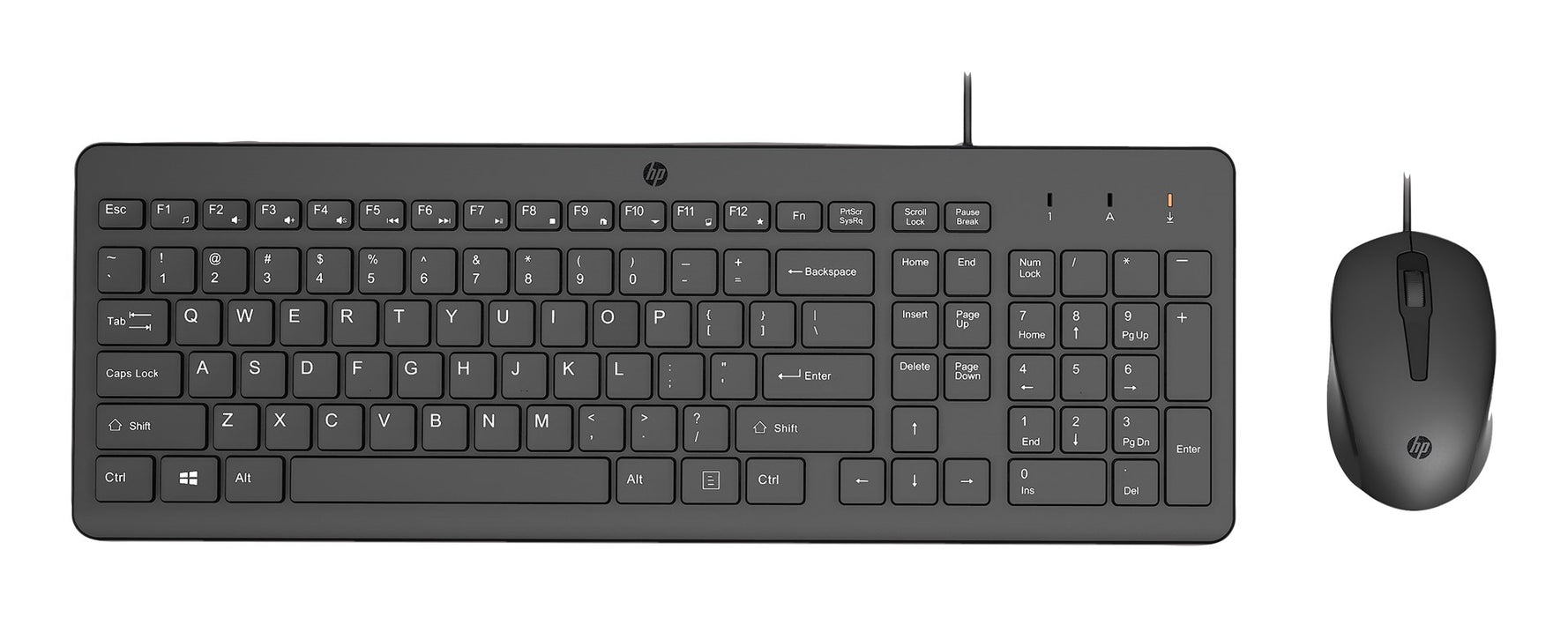 Кабелна мишка и клавиатура HP 150
