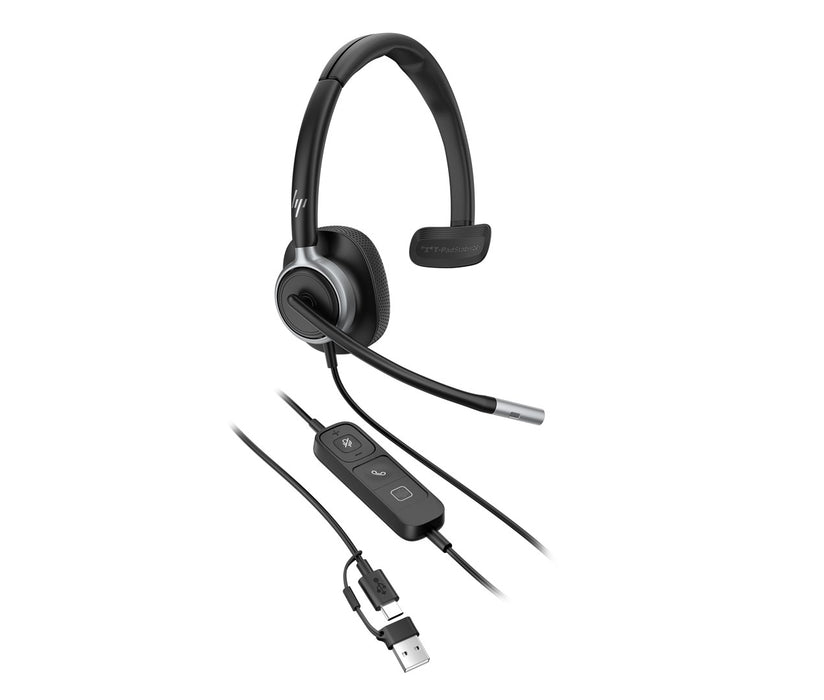 Монофонични USB кабелни слушалки HP Poly Mission 615