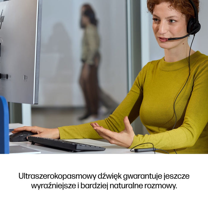 Класически монофонични USB слушалки HP Poly Mission 415 с кабел
