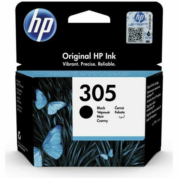 Оригинална черна касета с мастило HP 305
