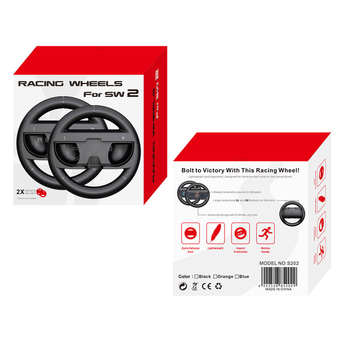 Състезателен волан за Nintendo Switch 2 Joy-Con контролер (пакет от 2) - черен